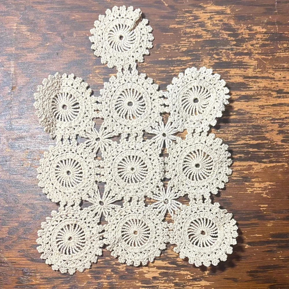 Elegant Cream Crochet Furniture Cover